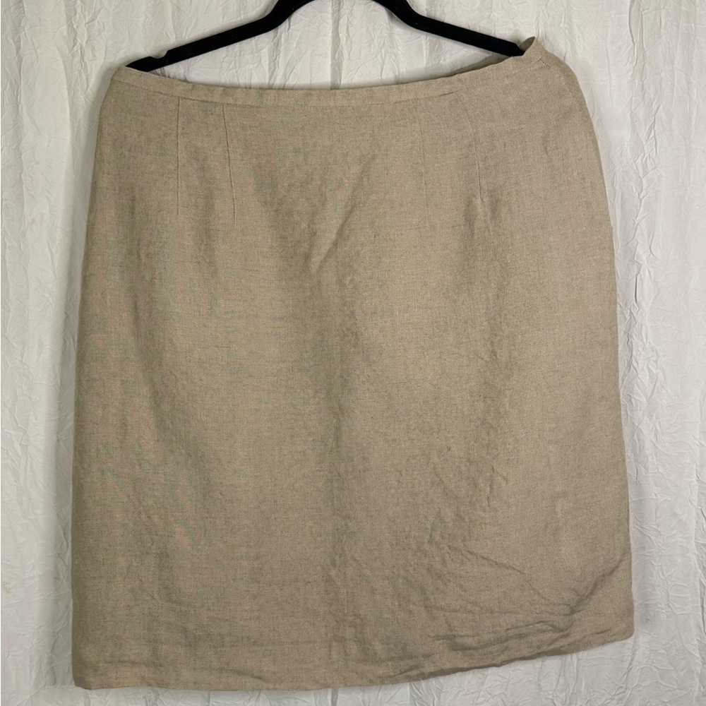 Amanda Smith Elegant Beige Pencil Skirt